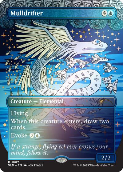 Mulldrifter (Rainbow Foil) (1887) (Secret Lair) Light Play Foil