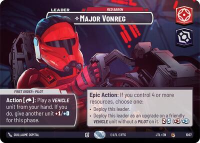 Major Vonreg Red Baron (Showcase) (Jump to Lightspeed) Near Mint Foil