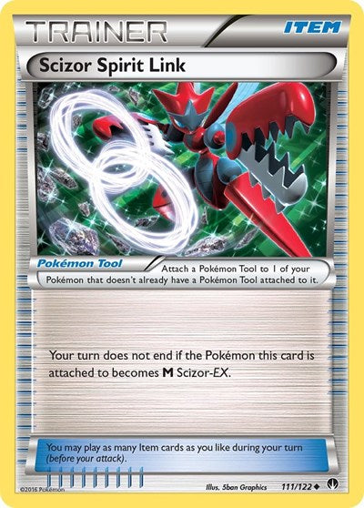 Scizor Spirit Link (XY - BREAKpoint) Light Play Reverse Holofoil