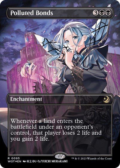 Polluted Bonds (Anime Borderless) (Confetti Foil) (Wilds of Eldraine: Enchanting Tales) Light Play Foil