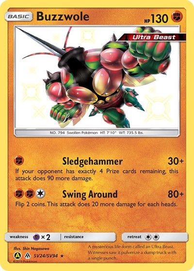 Buzzwole (Hidden Fates: Shiny Vault) Near Mint Holofoil