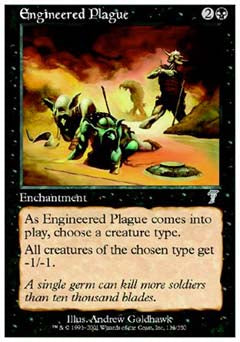 Engineered Plague (7th Edition) Light Play Foil