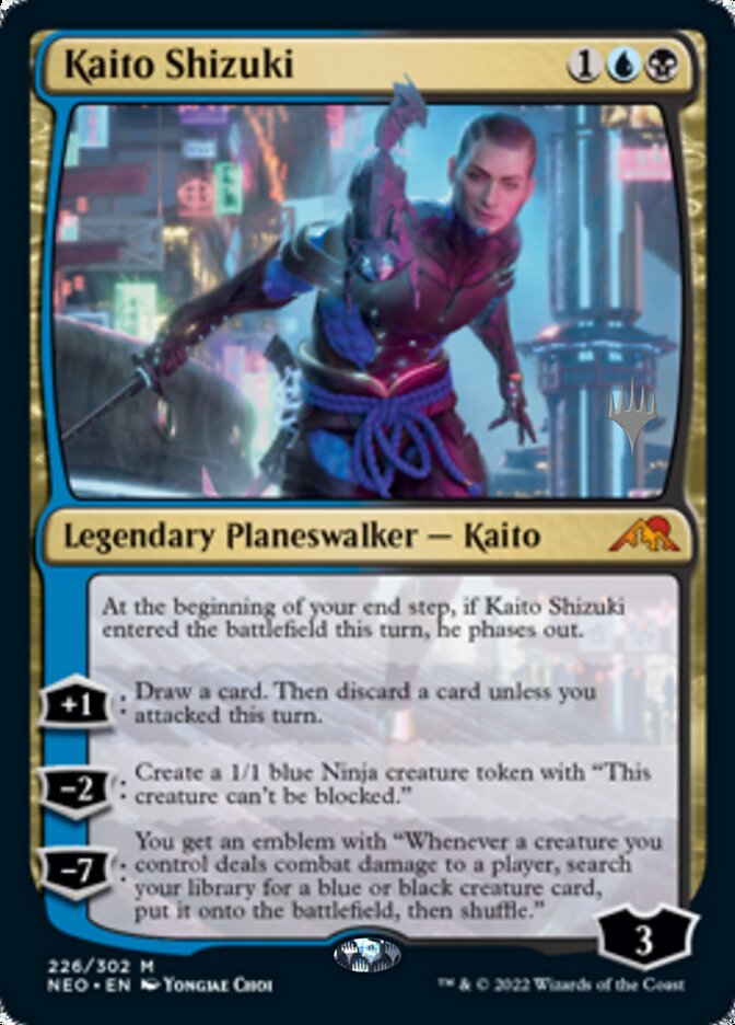 Kaito Shizuki (Promo Pack: Kamigawa: Neon Dynasty) Near Mint Foil