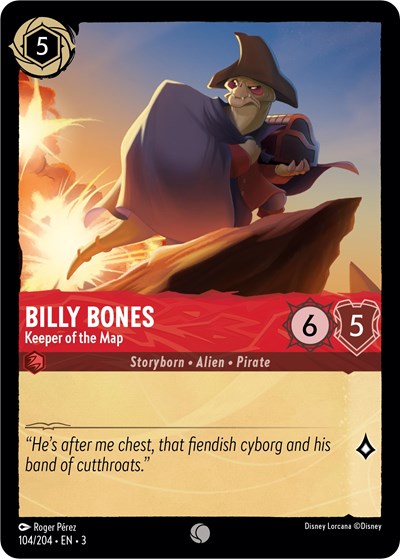 Billy Bones - Keeper of the Map (Into the Inklands) Near Mint