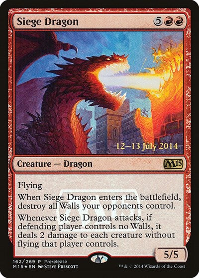 Siege Dragon (Promos: Prerelease Cards) Medium Play Foil
