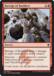 Barrage of Boulders (Khans of Tarkir) Light Play Foil