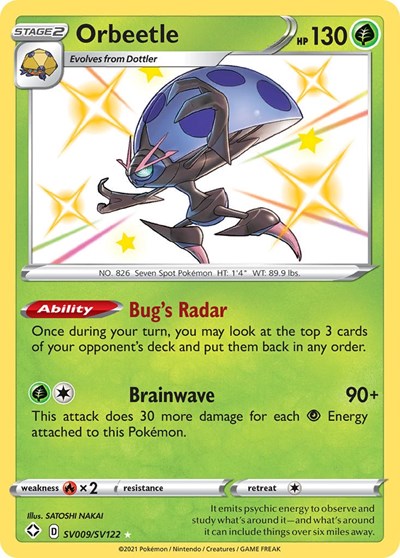 Orbeetle (Shining Fates: Shiny Vault) Near Mint Holofoil
