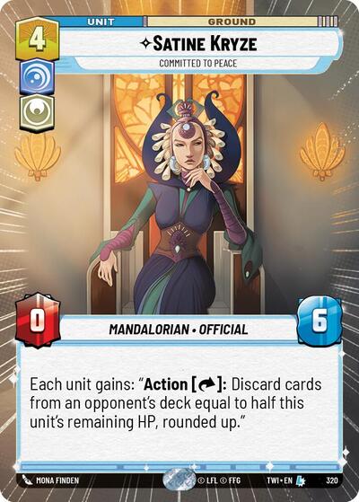 Satine Kryze Committed to Peace (Hyperspace) (Twilight of the Republic) Near Mint Foil