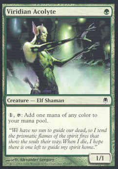 Viridian Acolyte (Darksteel) Light Play Foil