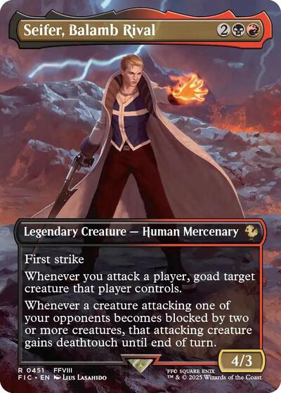 Seifer, Balamb Rival (Borderless) (Commander: FINAL FANTASY) Light Play Foil