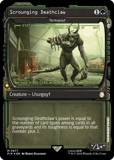 Scrounging Deathclaw - Tarmogoyf (Showcase) (Surge Foil) (Universes Beyond: Fallout) Near Mint Foil