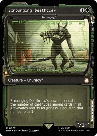 Scrounging Deathclaw - Tarmogoyf (Showcase) (Surge Foil) (Universes Beyond: Fallout) Light Play Foil