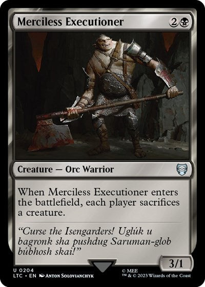 Merciless Executioner (Commander: The Lord of the Rings: Tales of Middle-earth) Near Mint
