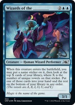Wizards of the _______ (Galaxy Foil) (Unfinity) Near Mint Foil