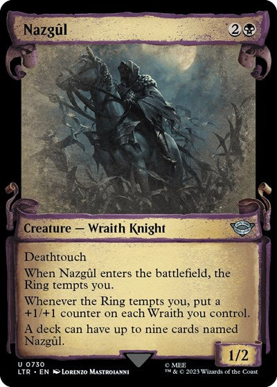 Nazgul (0730) (Showcase Scrolls) (Universes Beyond: The Lord of the Rings: Tales of Middle-earth) Light Play Foil