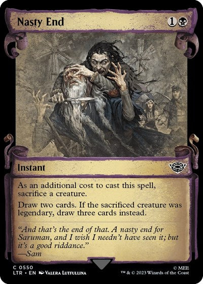 Nasty End (Showcase Scrolls) (Universes Beyond: The Lord of the Rings: Tales of Middle-earth) Light Play Foil