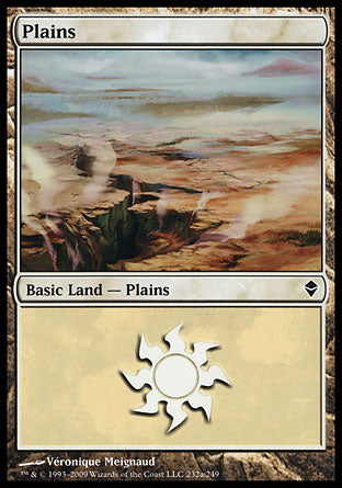 Plains (232a) (Zendikar) Light Play