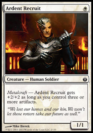 Ardent Recruit (Mirrodin Besieged) Medium Play Foil