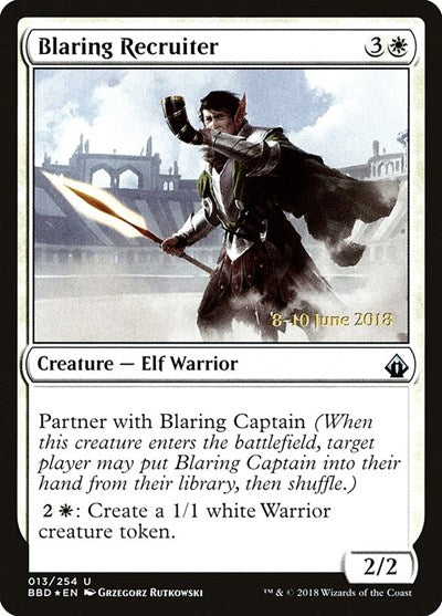 Blaring Recruiter (Promos: Launch Party and Release Event) Damaged / Poor Foil