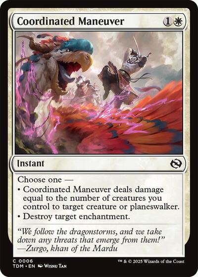 Coordinated Maneuver (Tarkir: Dragonstorm) Light Play Foil