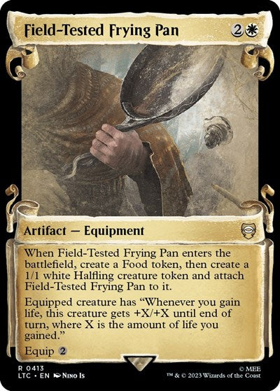 Field-Tested Frying Pan (Showcase Scrolls) (Commander: The Lord of the Rings: Tales of Middle-earth) Near Mint Foil