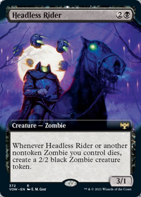 Headless Rider (Extended Art) (Innistrad: Crimson Vow) Medium Play Foil