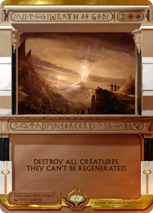 Wrath of God (Amonkhet Invocations) Light Play Foil