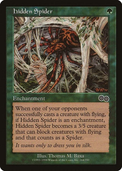 Hidden Spider (Urza's Saga) Light Play