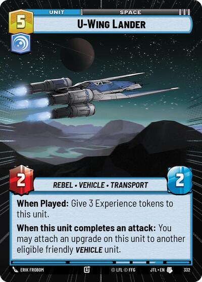 U-Wing Lander (Hyperspace) (Jump to Lightspeed) Near Mint