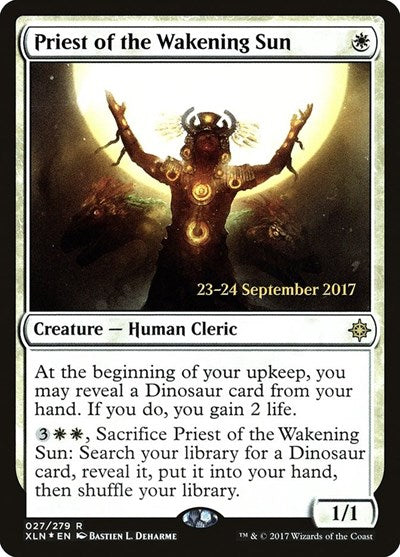 Priest of the Wakening Sun (Promos: Prerelease Cards) Damaged / Poor Foil