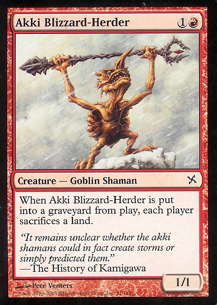 Akki Blizzard-Herder (Betrayers of Kamigawa) Light Play Foil