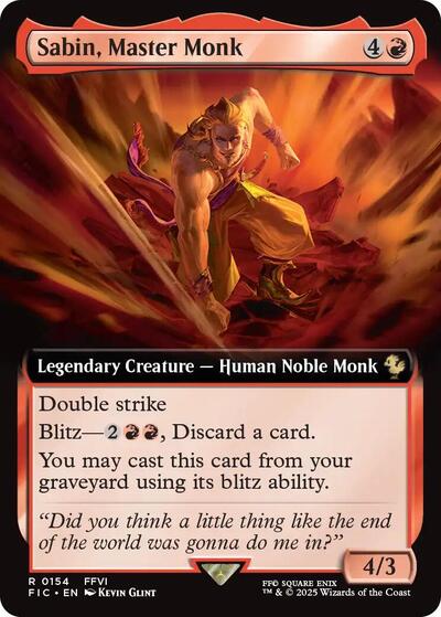 Sabin, Master Monk (Extended Art) (Commander: FINAL FANTASY) Near Mint