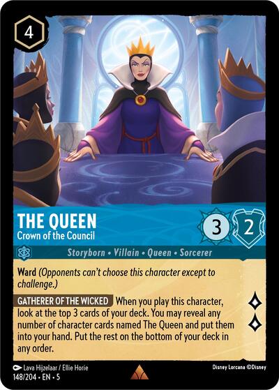 The Queen - Crown of the Council (Shimmering Skies) Near Mint Cold Foil