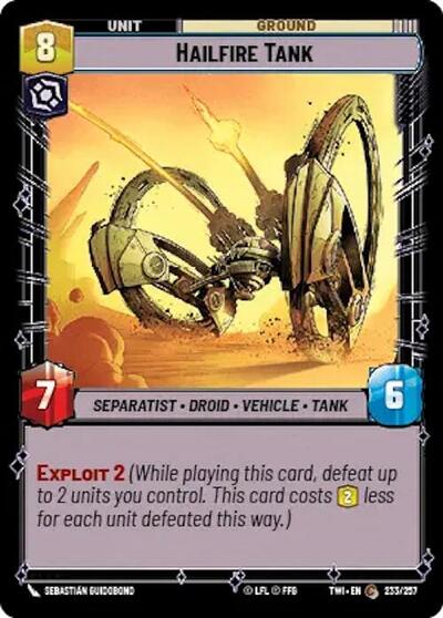 Hailfire Tank (Twilight of the Republic) Near Mint Foil