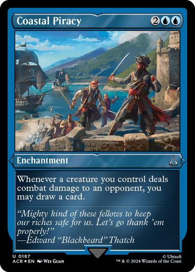 Coastal Piracy (Foil Etched) (Universes Beyond: Assassin's Creed) Light Play Foil