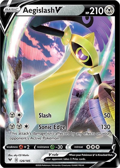 Aegislash V (SWSH04: Vivid Voltage) Near Mint Holofoil
