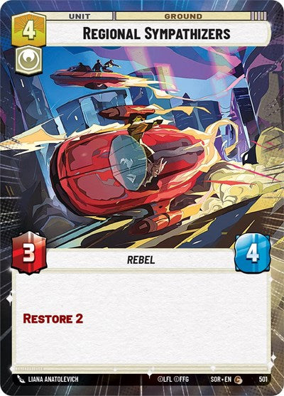 Regional Sympathizers (Hyperspace) (Spark of Rebellion) Near Mint Foil