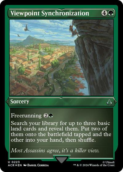 Viewpoint Synchronization (Foil Etched) (Universes Beyond: Assassin's Creed) Light Play Foil