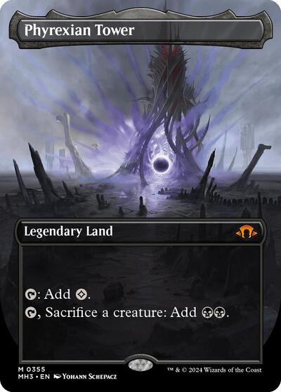 Phyrexian Tower (Borderless) (Modern Horizons 3) Near Mint Foil
