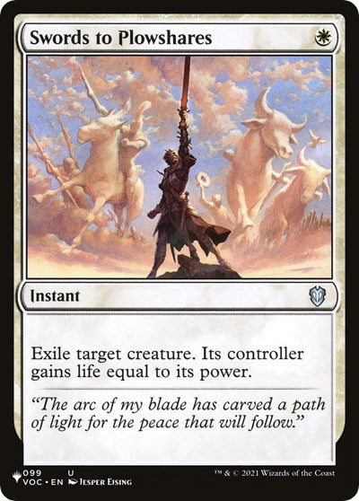 Swords to Plowshares (VOC) (The List) Light Play