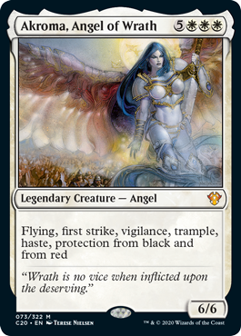 Akroma, Angel of Wrath (Commander 2020 Ikoria) Medium Play