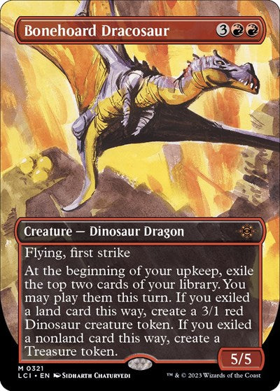 Bonehoard Dracosaur (Borderless) (The Lost Caverns of Ixalan) Damaged / Poor