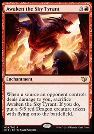 Awaken the Sky Tyrant (Commander 2015) Light Play