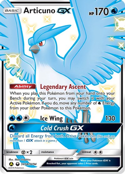 Articuno GX (Hidden Fates: Shiny Vault) Near Mint Holofoil