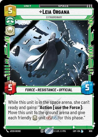 Leia Organa Extraordinary (Foil) (Legends of the Force) Near Mint Foil