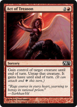 Act of Treason (Magic 2012 Core Set) Medium Play