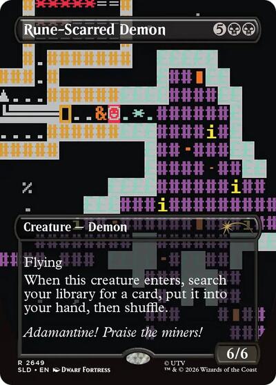 Rune-Scarred Demon (Secret Lair) Near Mint Foil