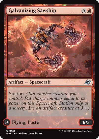 Galvanizing Sawship (Edge of Eternities) Light Play Foil