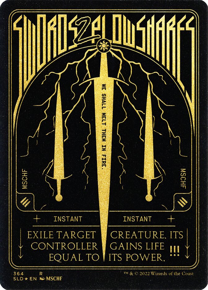 Swords to Plowshares (Foil Etched) (Secret Lair) Light Play Foil