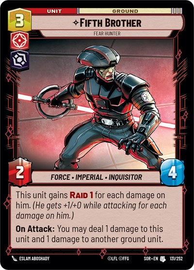 Fifth Brother Fear Hunter (Spark of Rebellion) Near Mint